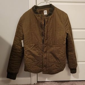 RARE NSF Quilted Jacket Olive Khaki Green Size S